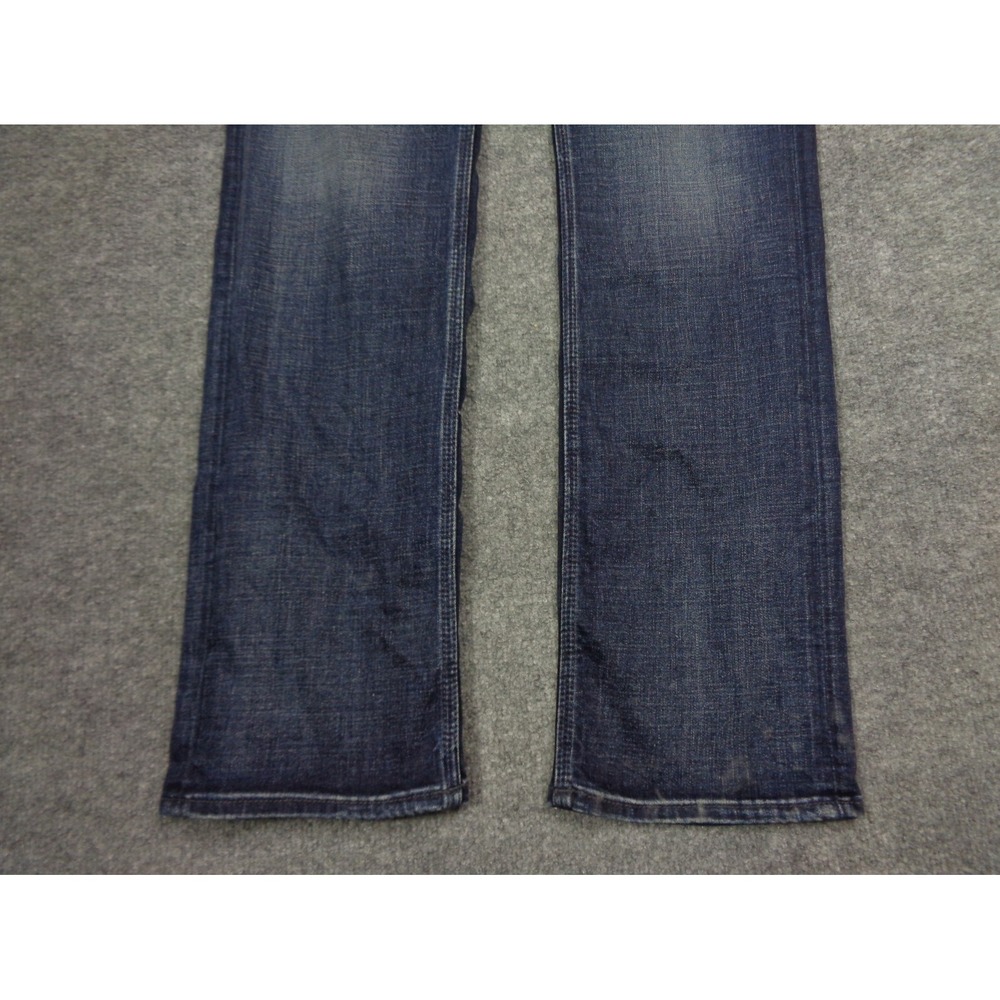 BKE Jean Men 32x34 Blue Jake Straight Buckle Denim Stretch Thick Stitch Werstern - Picture 2 of 13